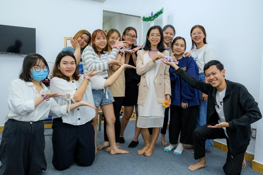 Học viên tiến bộ mỗi ngày khiến Vân hạnh phúc. Ảnh: M.H Học viên tiến bộ mỗi ngày khiến Vân hạnh phúc. Ảnh: M.H