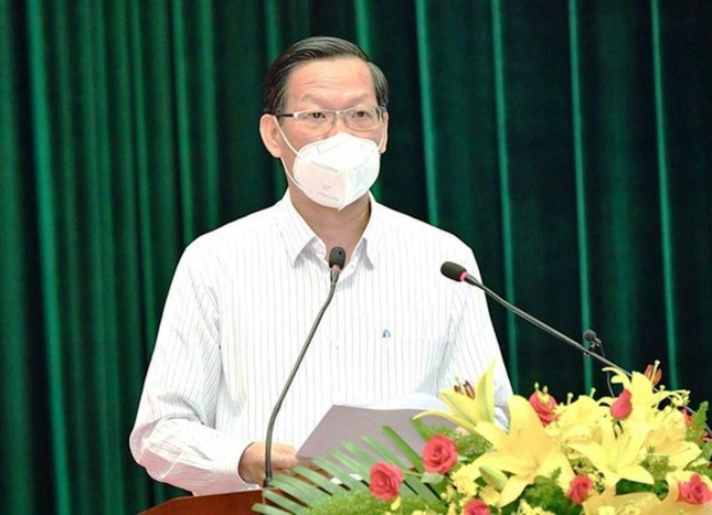 Chủ tịch UBND TPHCM Phan Văn Mãi phát biểu tại hội nghị