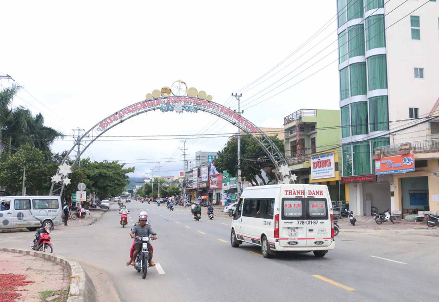 Một góc thị xã An Khê. Ảnh: Trần Dung