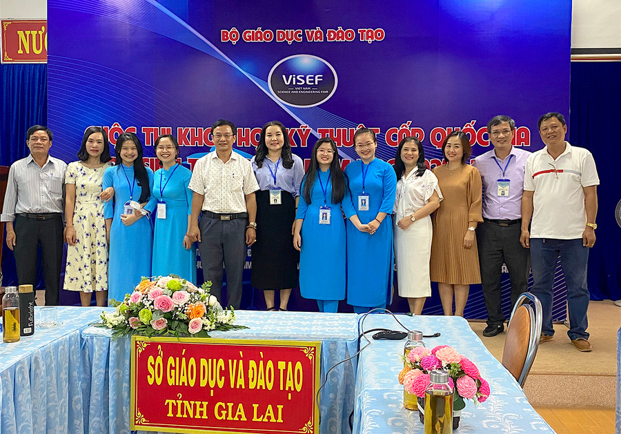  Đoàn Gia Lai đã đạt giải nhì và ba tại Cuộc thi Khoa học kỹ thuật cấp quốc gia học sinh trung học năm học 2021-2022. Ảnh: Hà Ngọc Dư