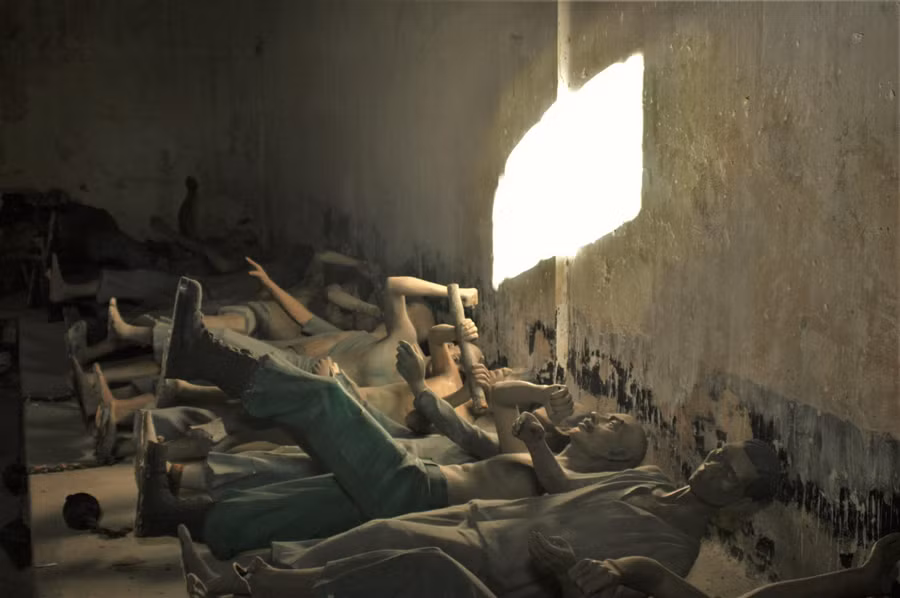 Phòng giam tập thể trại Phú Hải được tái hiện phục vụ khách tham quan, nghiên cứu