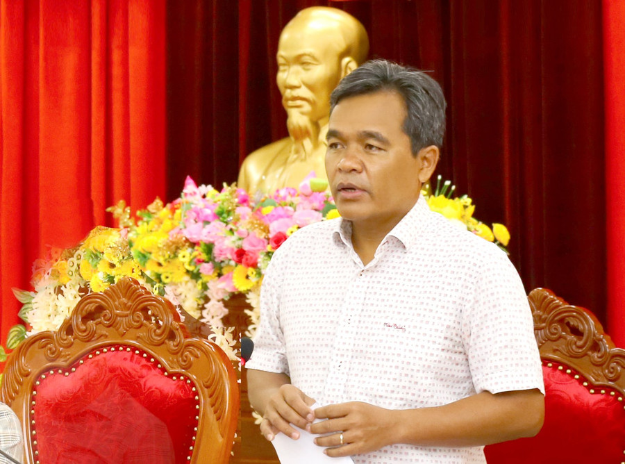 Bí thư Tỉnh ủy Hồ Văn Niên kết luận hội nghị. Ảnh: Anh Huy