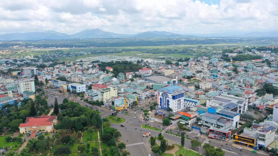 Thành phố Pleiku nhìn từ trên cao. Ảnh: Quang Tấn