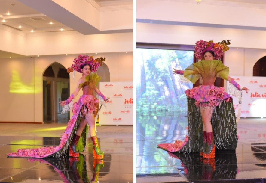 Phần trình diễn duyên dáng của Trần Hoài Phương tại Miss Eco International 2022. Ảnh: CHV