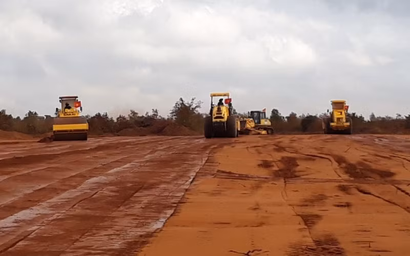  Thi công san nền sân bay Long Thành. Ảnh: Tổng Công ty ACV cung cấp