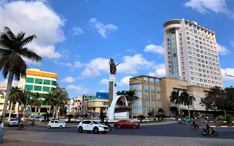 Trung tâm thành phố Buôn Ma Thuột (tỉnh Ðắk Lắk) hôm nay.