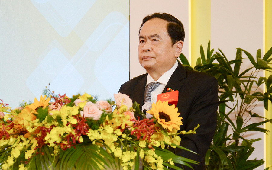  Phó Chủ tịch Thường trực Quốc hội Trần Thanh Mẫn phát biểu tại Hội nghị. (Ảnh: Cổng thông tin điện tử Quốc hội)