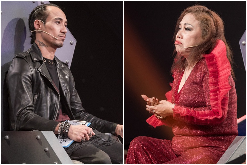 Siu Black và Phạm Anh Khoa bật khóc khi thưởng thức tiết mục Ngọn nến sáng nhất. Ảnh: BTC