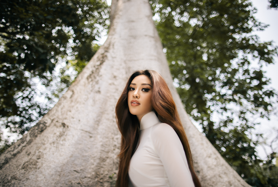  Hiện Hoa hậu Khánh Vân đang chuẩn bị với vai trò đồng hành cùng cuộc thi Hoa hậu Hoàn vũ Việt Nam 2022. Ảnh: Nguyễn Long. 