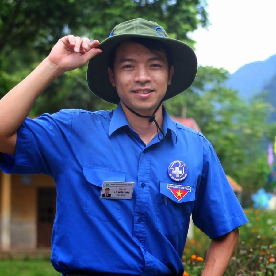BS Lê Xuân Tùng, Phó bí thư Đoàn Thanh niên Bệnh viện Nhi T.Ư, cán bộ Trung tâm Chỉ đạo tuyến - Bệnh viện Nhi T.Ư. Ảnh: BTC