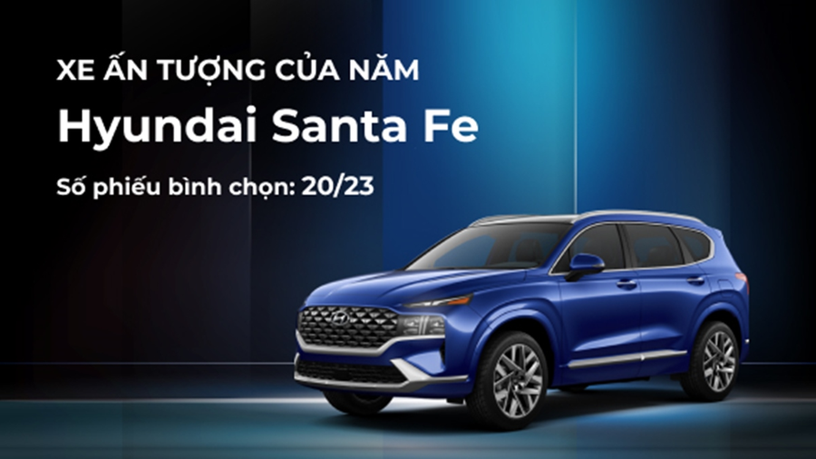 Giải thưởng Xe ấn tượng của năm 2022 thuộc về Hyundai Santa Fe