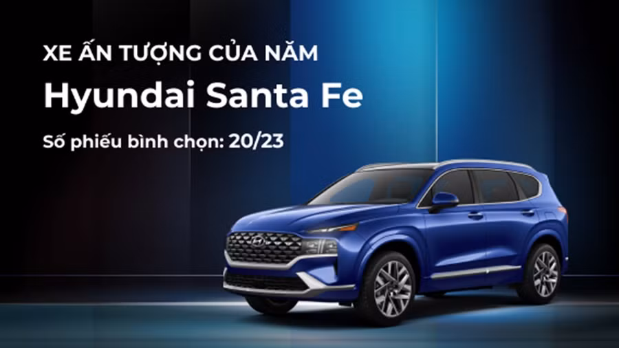 Giải thưởng Xe ấn tượng của năm 2022 thuộc về Hyundai Santa Fe