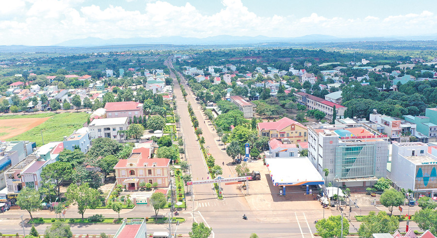  Khu vực trung tâm huyện Chư Sê nhìn từ trên cao. Ảnh: Minh Triều