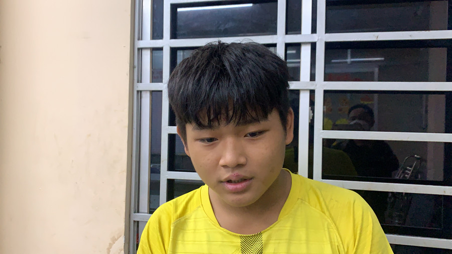 Tâm tại cơ quan công an. Ảnh: Chí Thạch Tâm tại cơ quan công an. Ảnh: CHÍ THẠCH