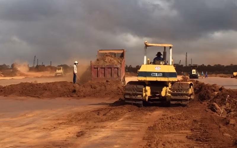  Thi công san nền sân bay Long Thành. Ảnh: Tổng Công ty ACV cung cấp