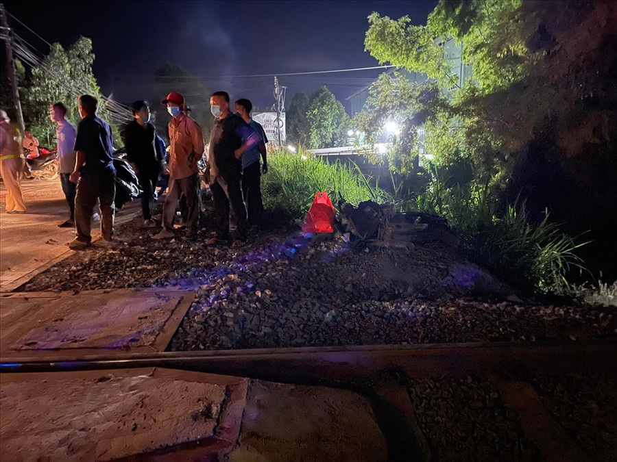 Hiện trường vụ tai nạn.