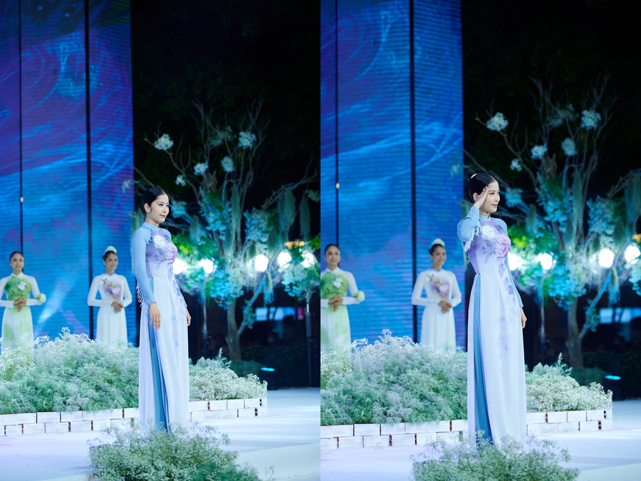 Nam Em khoe nhan sắc rạng rỡ trong tà áo dài. Ảnh: Mon Trần Nam Em khoe nhan sắc rạng rỡ trong tà áo dài. Ảnh: Mon Trần