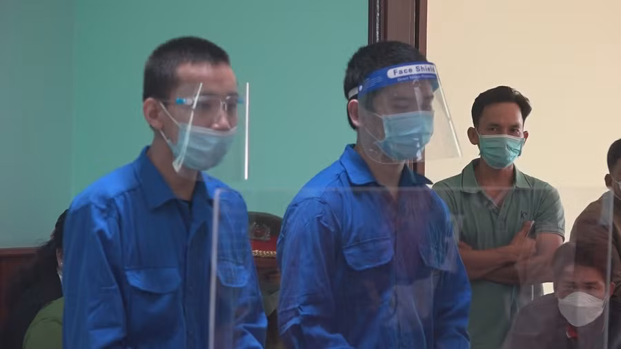  Các bị cáo tại tòa. Ảnh: Trị Bình