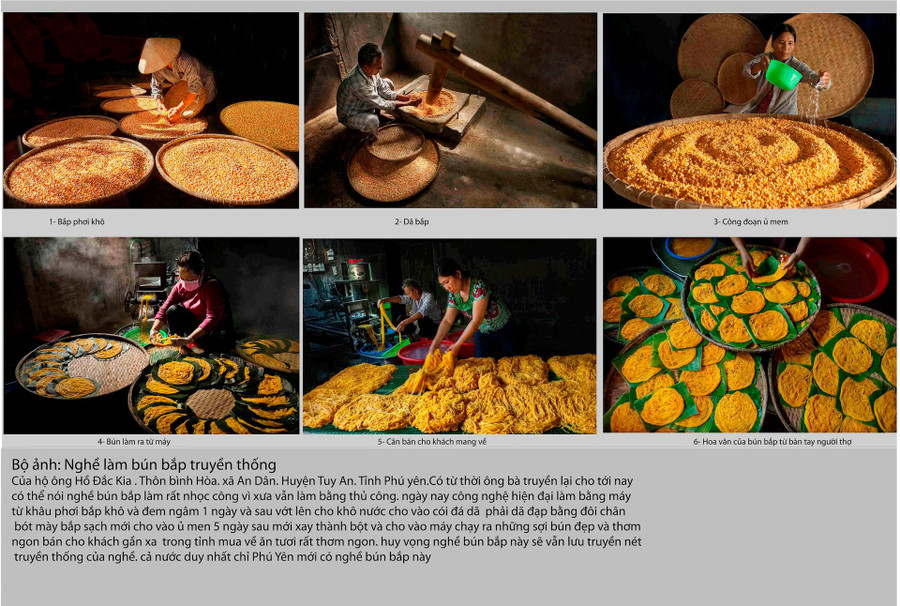 Bộ ảnh Nghề làm bún bắp truyền thống của tác giả Lê Châu Đạo (Phú Yên), đoạt giải A. Ảnh: VAPA cung cấp Bộ ảnh Nghề làm bún bắp truyền thống của tác giả Lê Châu Đạo (Phú Yên), đoạt giải A. Ảnh: VAPA cung cấp