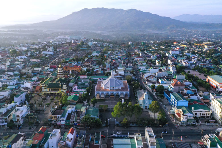Góc TP Bảo Lọc nhìn từ trên cao. Ảnh minh họa: baolamdong.vn