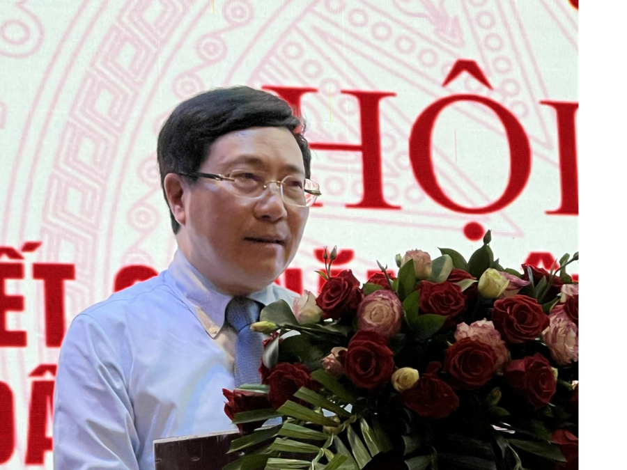 Phó thủ tướng thường trực Phạm Bình Minh phát biểu chỉ đạo tại hội nghị. Ảnh: Xuân Lam