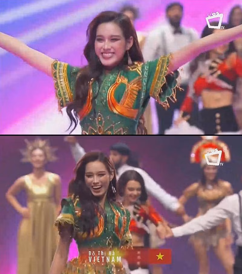 Đỗ Thị Hà xuất hiện tự tin trong phần mở màn. Ảnh: Chụp màn hình