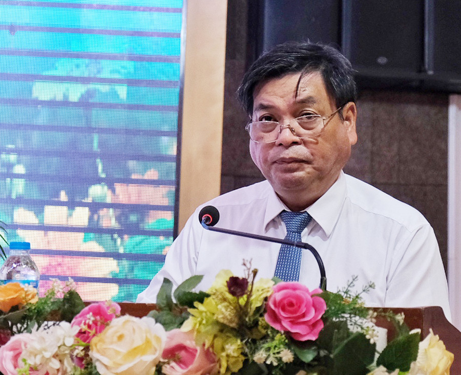 Phó Chủ tịch UBND tỉnh Kpă Thuyên phát biểu tại đại hội. Ảnh: Hoàng Ngọc