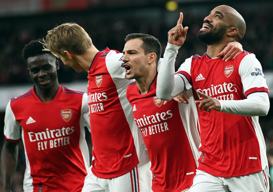 Arsenal đang chơi với tập thể rất đoàn kết. Ảnh: AFP Arsenal đang chơi với tập thể rất đoàn kết. Ảnh: AFP