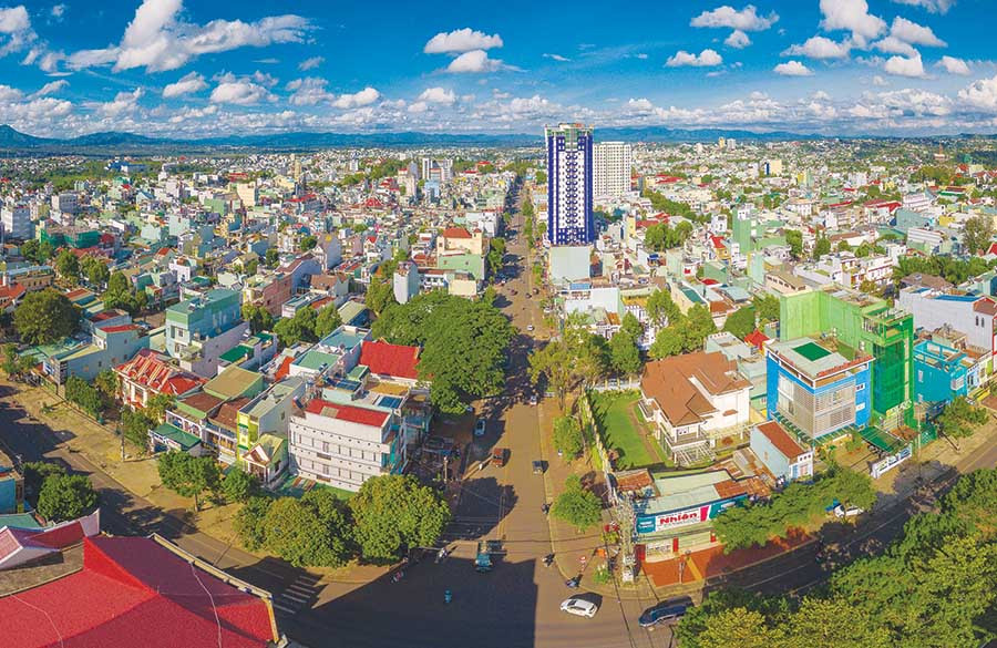Thành phố Pleiku nhìn từ trên cao. Ảnh: Phan Nguyên