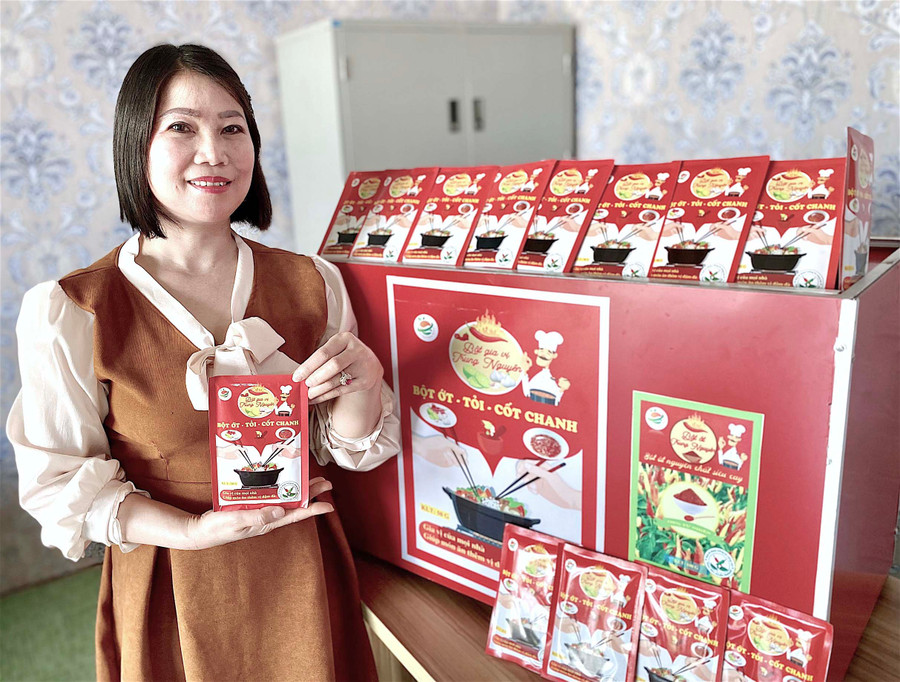 Sản phẩm bột gia vị Trung Nguyên của Công ty TNHH một thành viên Agri Food đã được công nhận OCOP 3 sao cấp tỉnh năm 2021. Ảnh: Mộc Trà