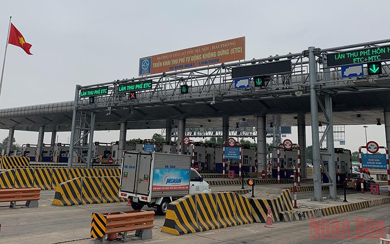 Thí điểm chỉ thu phí ETC tại tuyến cao tốc Hà Nội-Hải Phòng.