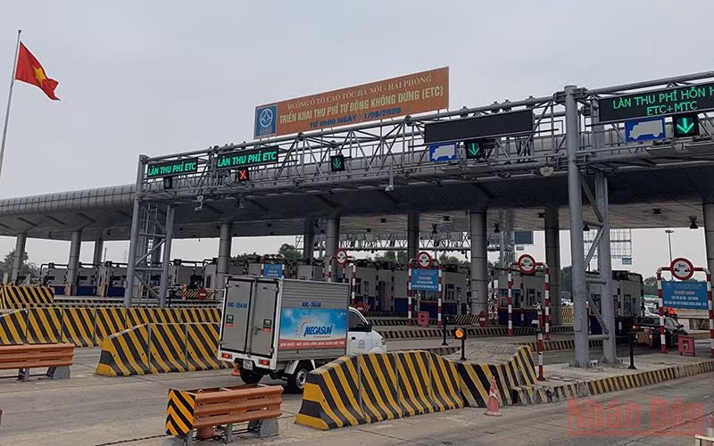 Thí điểm chỉ thu phí ETC tại tuyến cao tốc Hà Nội-Hải Phòng.