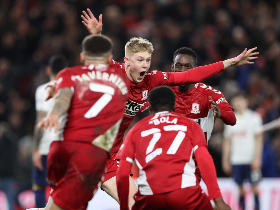 Niềm vui chiến thắng của Middlesbrough tại Cúp FA. Ảnh: Reuters