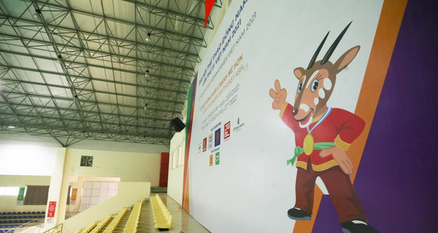 Các công trình đang gấp rút hoàn tất, phục vụ SEA Games 31. Ảnh: Hoàng Quân Các công trình đang gấp rút hoàn tất, phục vụ SEA Games 31. Ảnh: Hoàng Quân