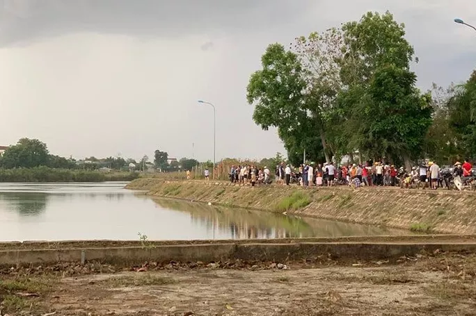 Hồ trung chuyển nơi phát hiện 2 cháu gái chết đuối. Ảnh: B.N