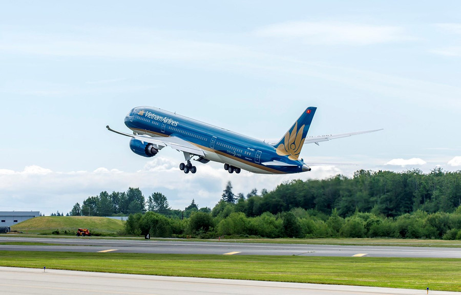Dự kiến Vietnam Airlines sẽ thực hiện chuyến bay đầu tiên đón người Việt tại Ukraine về nước. Ảnh: CTV/Vietnam+