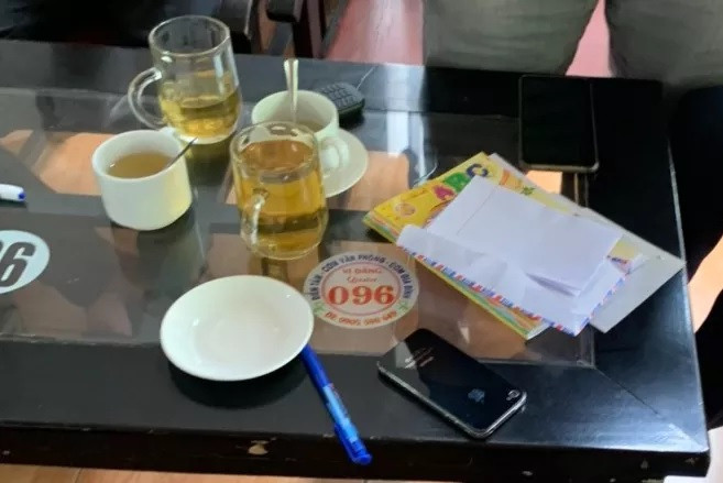 Tang vật mà lực lượng công an thu giữ tại hiện trường. Ảnh: CACC