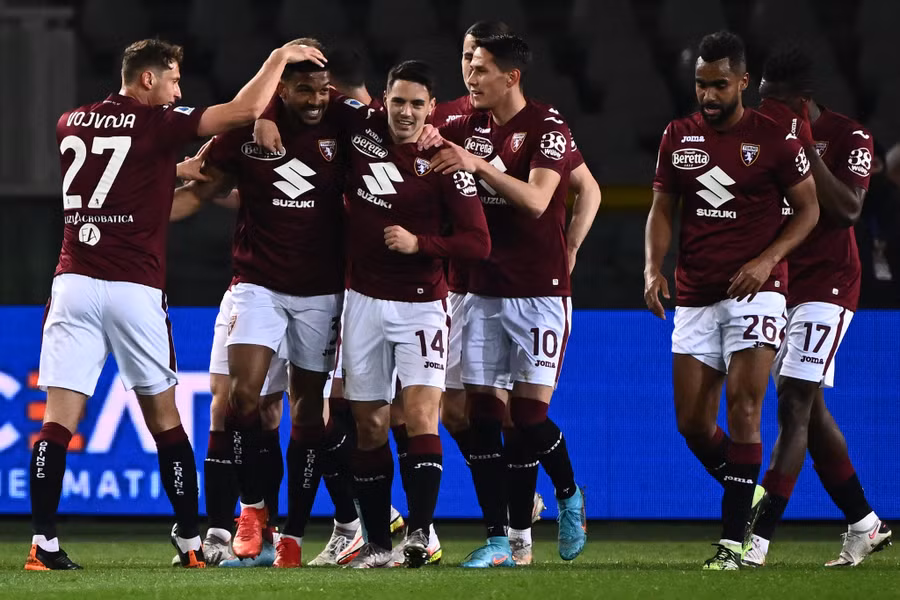 Torino gây ra nhiều khó khăn cho Inter Milan, tiếc là họ đánh rơi chiến thắng ở phút bù giờ. Ảnh: AFP