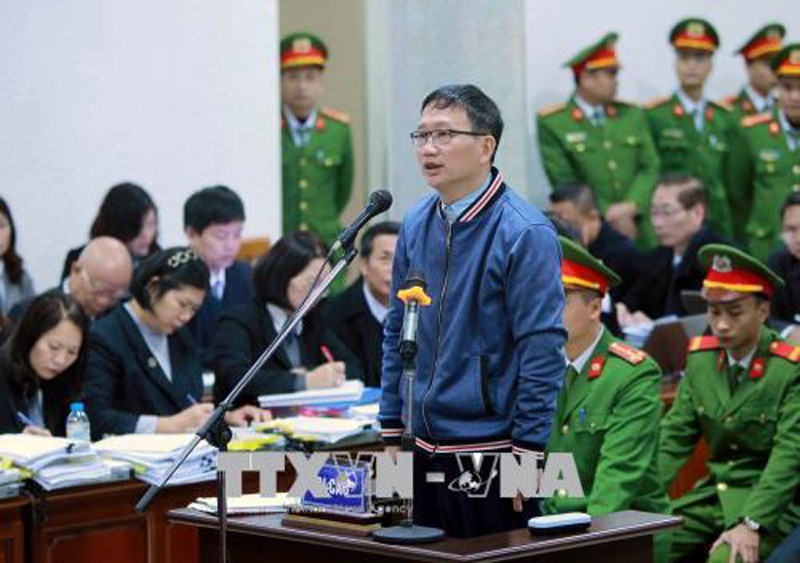 Bị cáo Trịnh Xuân Thanh trả lời các câu hỏi của Hội đồng xét xử. Bị cáo Trịnh Xuân Thanh trả lời các câu hỏi của Hội đồng xét xử.