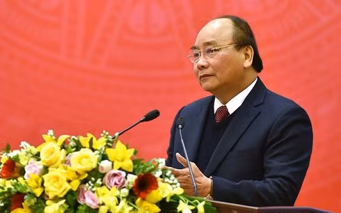 Thủ tướng Nguyễn Xuân Phúc phát biểu chỉ đạo tại hội nghị.