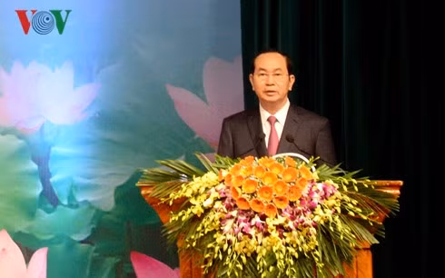 Chủ tịch nước Trần Đại Quang phát biểu tại lễ tuyên dương