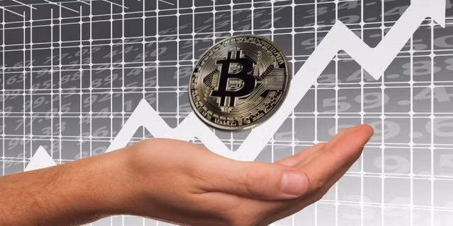 Biểu tượng bitcoin.