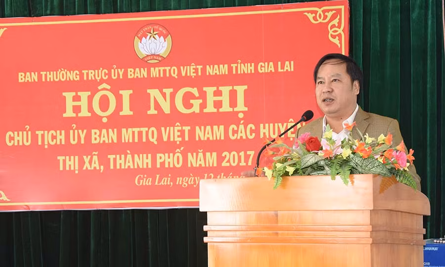  Phó Bí thư Tỉnh ủy Châu Ngọc Tuấn phát biểu chỉ đạo hội nghị. Ảnh: Ngọc Sang