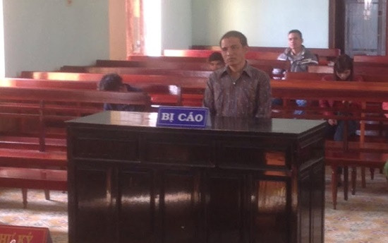 Bị cáo A Hồ tại phiên xử. Bị cáo A Hồ tại phiên xử.