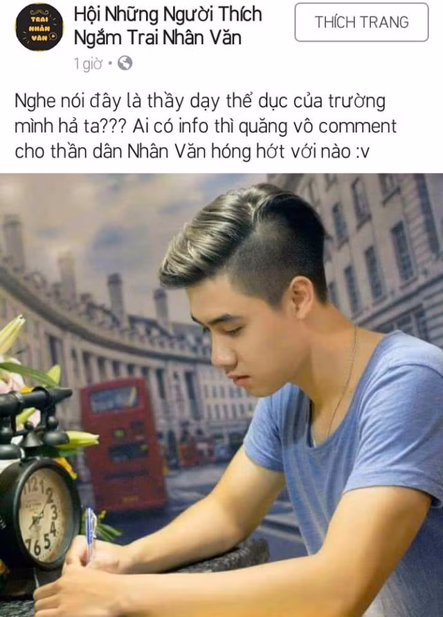 Chia sẻ của một sinh viên trong trường.