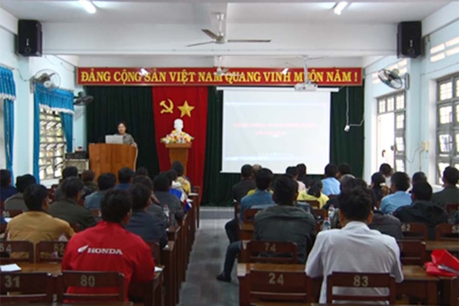  Quang cảnh lớp tập huấn. Ảnh: Hoàng Hiền