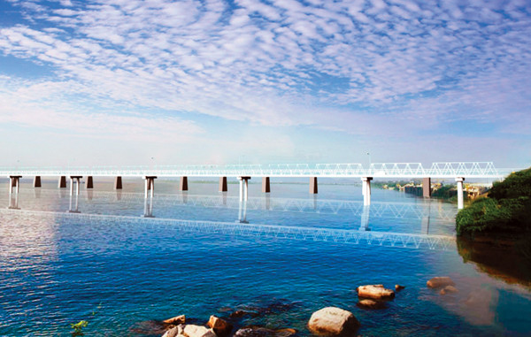 Phối cảnh cầu Đà Rằng mới.