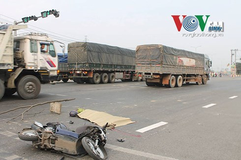  Hiện trường vụ tai nạn.