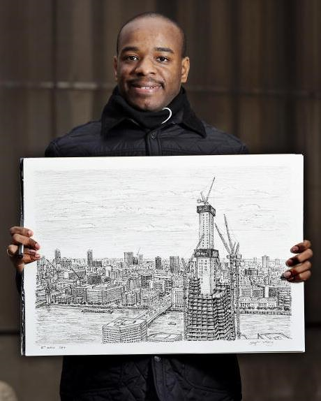  Chỉ cần nhìn sơ qua, Stephen Wiltshire đã có thể vẽ lại toàn bộ chi tiết một cách vô cùng tỉ mỉ.