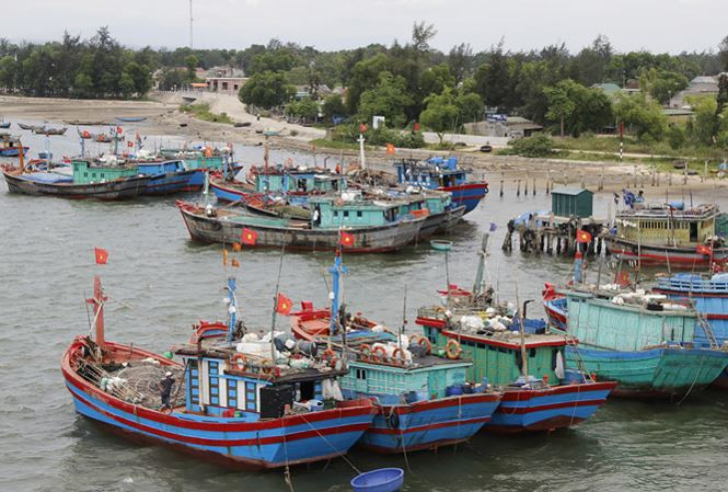 Một góc làng biển Cửa Tùng.